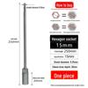 5.5-19mm Deep Hex Socket: Extended Air/Hand Drill Screwdriver Head