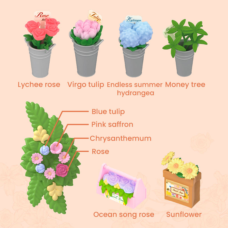 ROBOTIME Rolife 3D Puzzle Super Creator Fresh Flower Shop DIY Miniature House (DW017B) | 1:24 Scale
