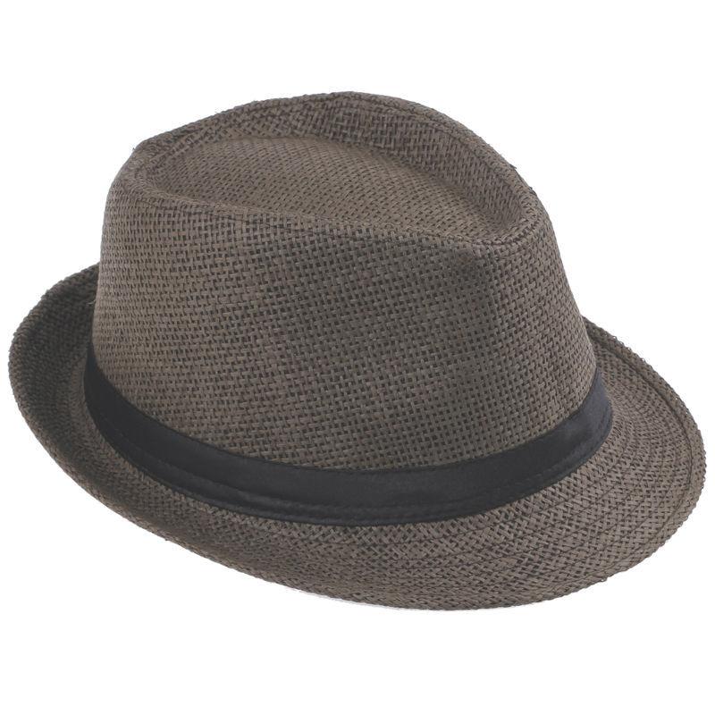 LNPBD Hot Unisex Women Men Fashion Summer Casual Trendy Beach Sun Straw Panama Jazz Hat Cowboy Fedora Hat Gangster Cap