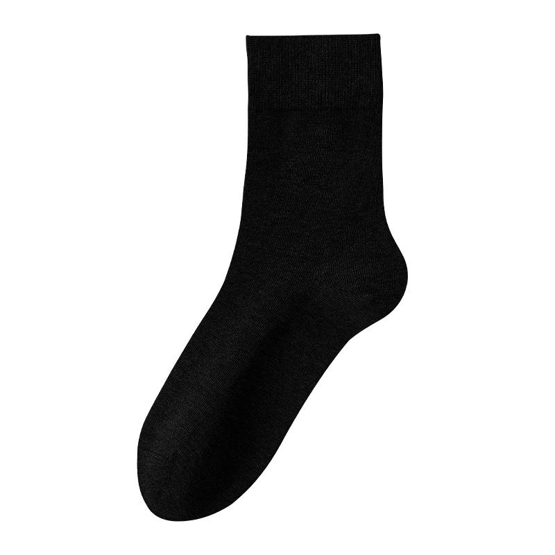 Solid Color Short Socks, Cotton Socks, Mid-calf Socks, Thin Sports Long Calf Socks for Men In Autumn and Winter Are Versatile