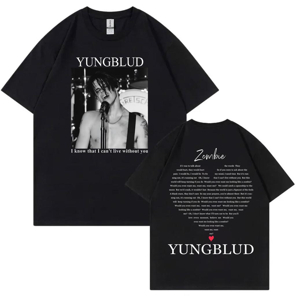 Singer Yungblud Concert Merch Tshirt Unisex Women Clothing High Quality Fashion Tshirts Summer Casual Cotton Short Sleeve T Shirt