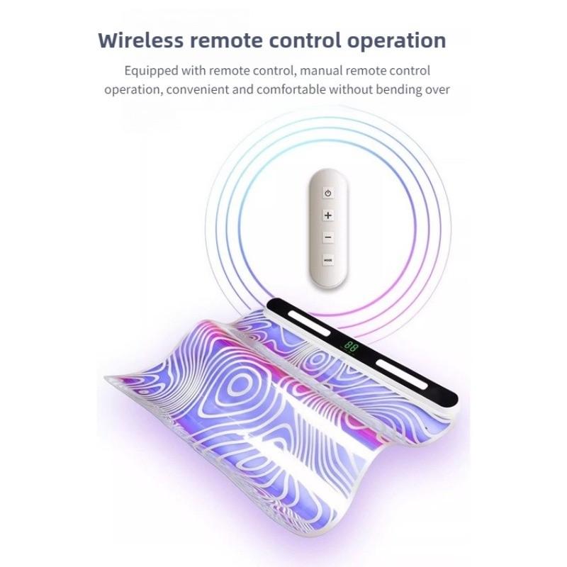 EMS Intelligent Foot Massage Machine Double Pulse Slim Leg Dazzling Therapy Pads Micro-current Stimulation Device