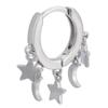 ZHUKOU gold small drop earrings CZ crystal small hoop earrings for women trend fashion earrings model:VE321