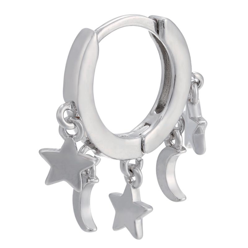 ZHUKOU gold small drop earrings CZ crystal small hoop earrings for women trend fashion earrings model:VE321