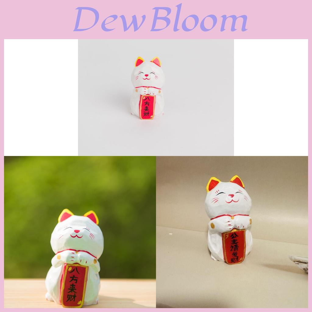 Wooden Lucky Cat Figurine With Modern Minimalist Design For Home Office Decor And Gift Giving