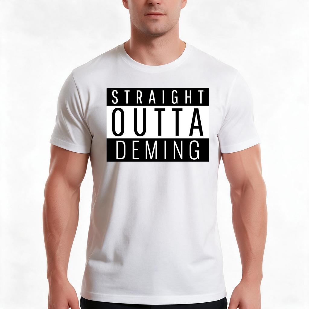 Straight Outta Deming New Mexico Tshirt Summer Casual Cotton Tee Oversized Streetwear Tops Vintage Graphic Print