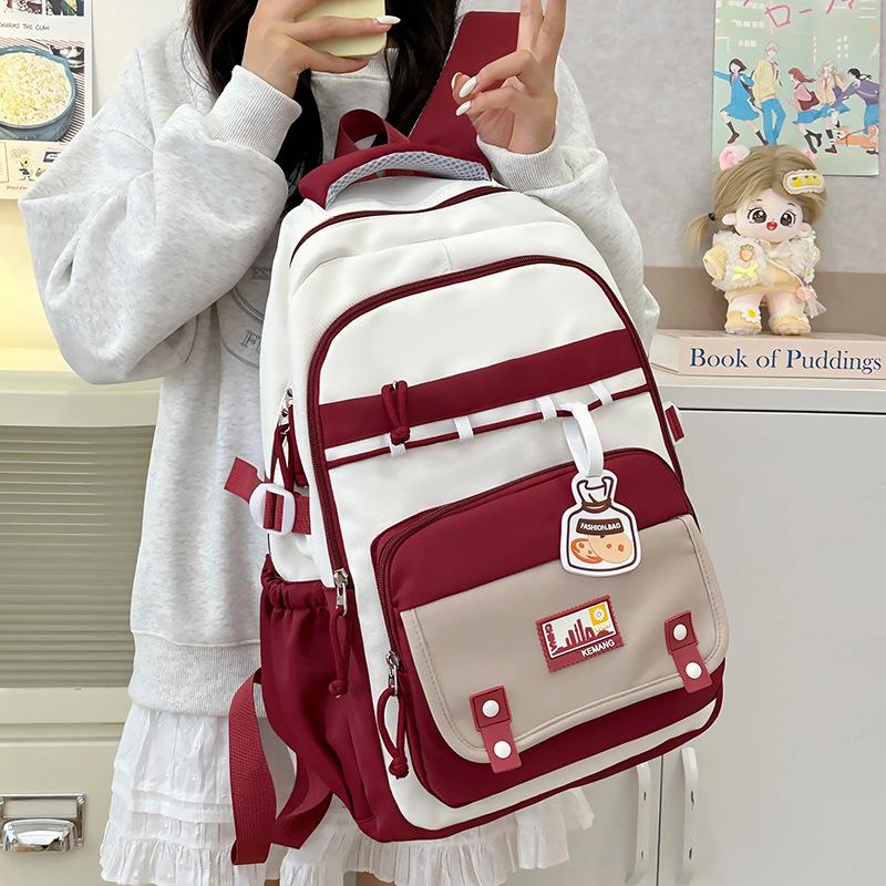 Casual And Fashionable Large-Capacity Backpack, Lightweight Burden Reduction, Junior High School And Senior High School Students Backpack