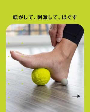 Naboso Neuro Ball (Lime Yellow) - Developed by a US podiatrist, US patented texture. Foot care, conditioning, plantar fascia, myofascial release.