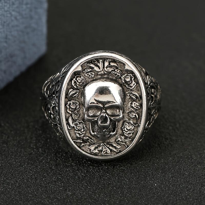 Fashionable Men's Skull-themed Fashion ring-Unique design,Statement clip,Comfortable clothing,Suitable for Leisure Activities or Halloween