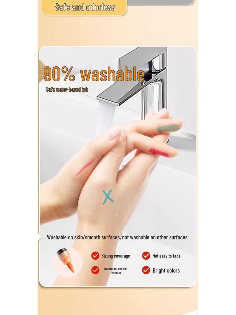 Translucent Soft Tip Acrylic Marker for Layering, DIY Art, Children's Graffiti, and Elementary School Drawing.