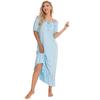 Pijamas para mulheres manga curta noite vestido de dormir confortável solto casual lounge wear primavera verão outono camisolas