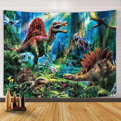 Dinosaur Tapestry Room Decor,Jurassic Ancient Animals Tapestry,Nature Forest Tapestry Wall Hanging Bedroom Living Room Dorm Room