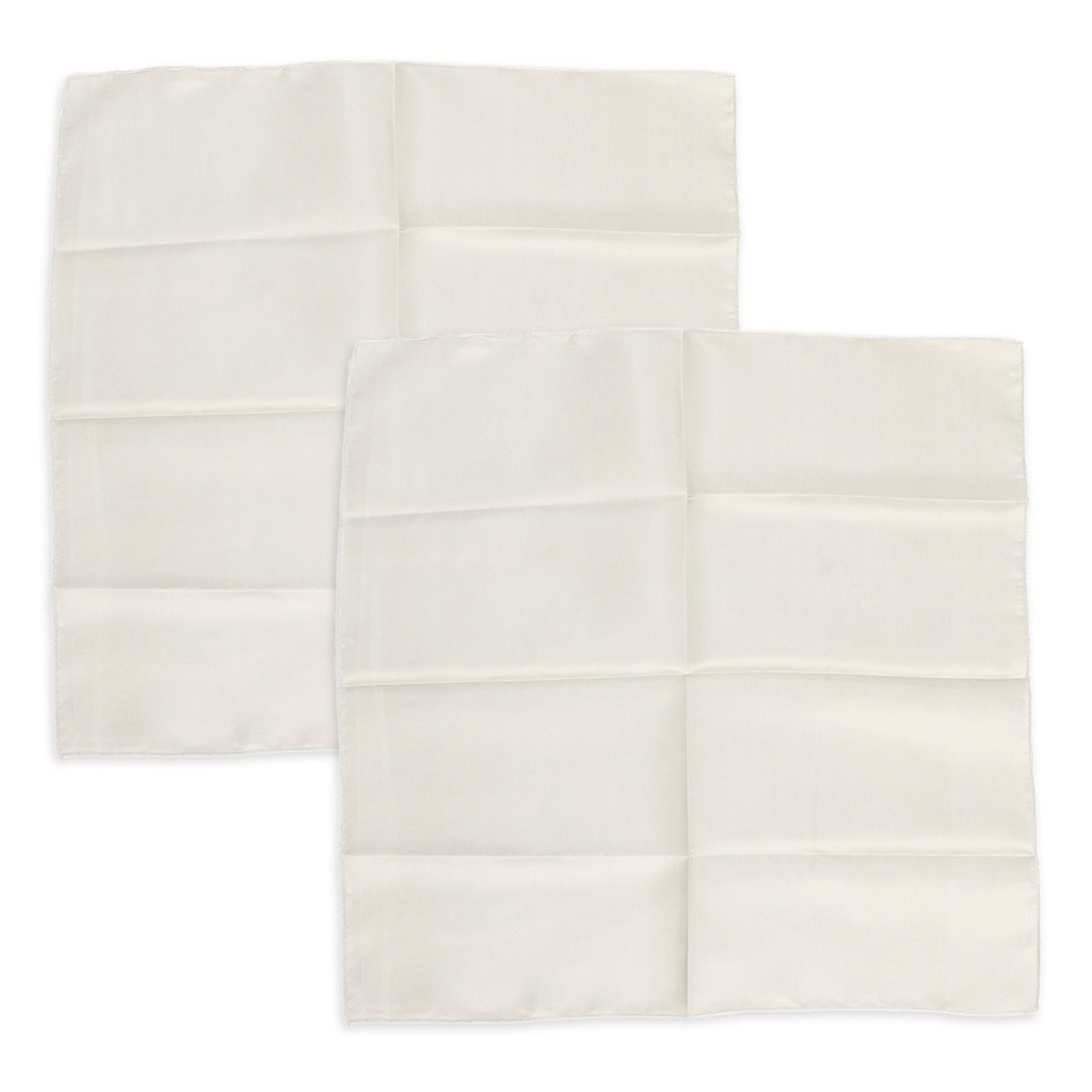 

24pcs Quadrate Satin Napkin 17x17inch Soft Glossy Delicate Table Napkins for Weddings Party Ceremonies White білий