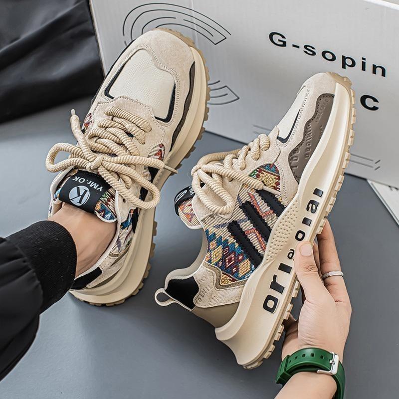 Men's shoes European station 2025 new spring versatile platform casual shoes youth Forrest Gump sports dad shoes