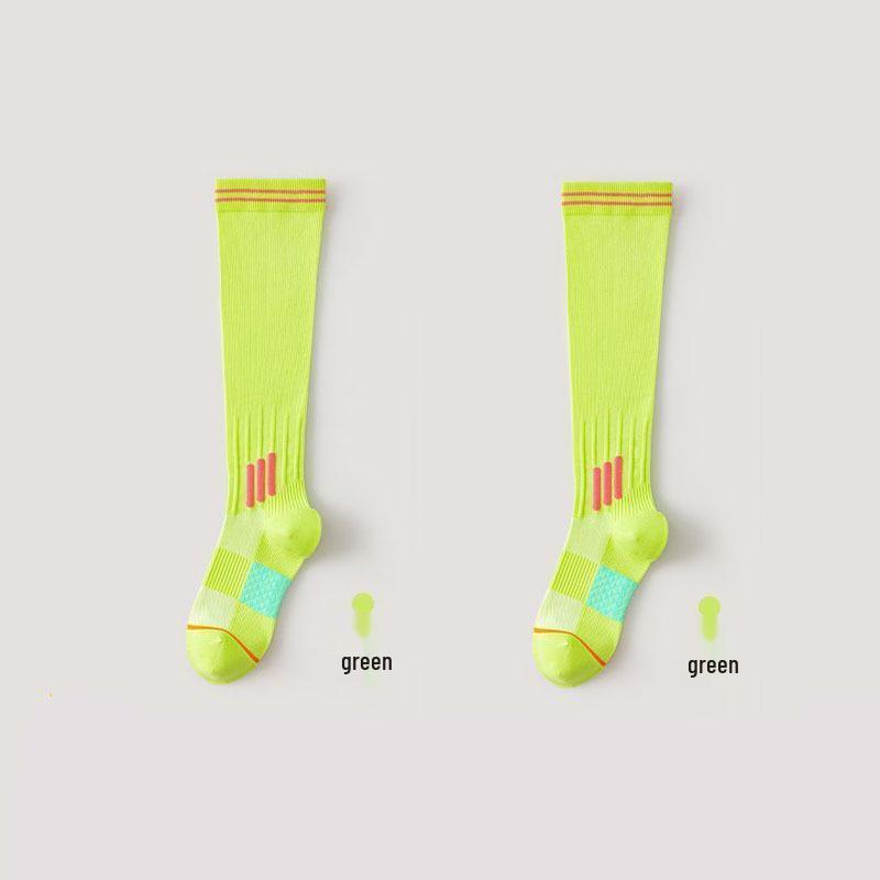 Professional Grade Long Compression Socks for Yoga, Fitness, Sports, Jump Rope, and Pilates with Non-Slip Design