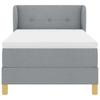 Boxspring Bed with Headboard Light Gray 80 X 200 Cm Fabric