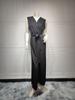 MQ064 Women's Patchwork Chiffon Cardigan Jacket Two-piece Set