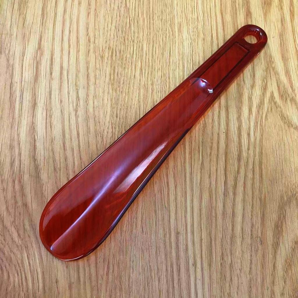 Clear Plastic Shoehorn with Extended Handle for Easy Shoe Wearing