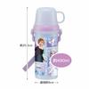 Skater Children's Plastic Water Bottle with Cup, Disney Frozen Design, 480ml, Girls, PSB5KD