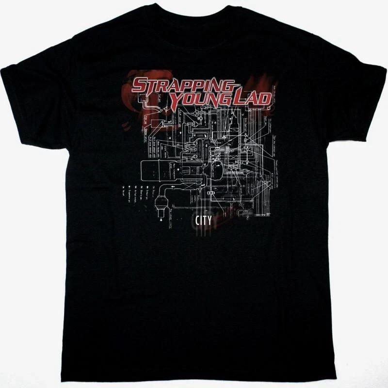 STRAPPING YOUNG LAD Городская хлопковая футболка Черная S-5XL Унисекс Рубашка HD927 Унисекс Футболка XXL