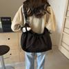 Student Class Pleated Shoulder Bag Large Capacity Women's Bag Crossbody Bag