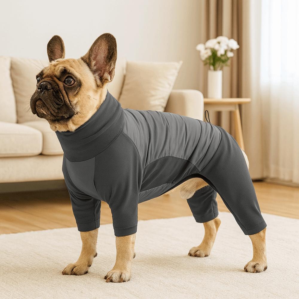 Windproof Winter Pet Jumpsuit High Collar Dog Soothing Clothes Dog Calming Wrap  Cold Weather