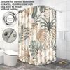 1pc Monstera Deliciosa Floral Print Shower Curtain, with 12 Hooks, Machine Washable, for Shower Partition and Privacy Protection