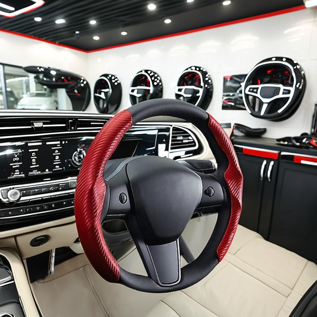 Million Durable and Wear-Resistant Carbon Fiber Steering Wheel Cover for Tesla Model 3