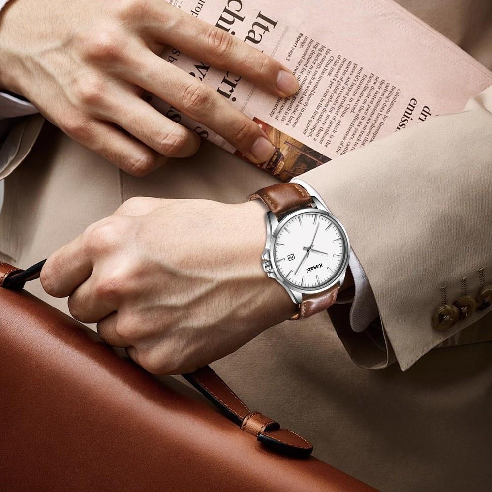 BEN NEVIS Men's Leather Casual Watch Date Display Waterproof Analog Quartz Stylish Unisex Business Daily Use