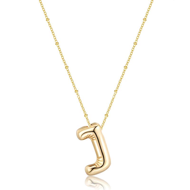 Glossy Titanium Steel Alphabet Necklace for Women - Non-fading, High-grade Letter Pendant On Clavicle Chain