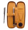 Zippered Compact Pen Case for Touch Pens and Includes Short Metal Rotating Ballpoint Pen Set 2-Pack Notebooks, (T23-S708-9A094-2)