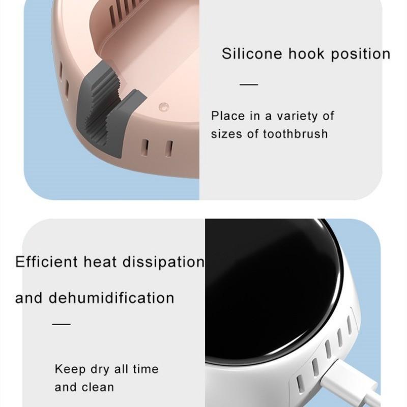 Intelligente Zahnbürsten-Desinfektionsbox Wiederaufladbarer Zahnbürsten-Sanitizer-Halter Tragbarer UV-Sanitizer Zahnbürstenständer