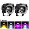 Motorcycle LED Driving Fog Lights, 60W 4000LM 4 Lighting Modes LED Auxiliary Lights IP68 Waterproof