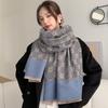 Women S Faux Cashmere Scarf Thick Warm Versatile Shawl Korean Fashion