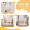 Dog Gate for Small and Medium Size Dogs with Double Lock and Automatic Closure, 76-103x4.2x77 Cm, White