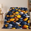 Cobblestone Stone Natural Scenery Flannel Blanket Soft Warm Throw Blanket for Bedroom Living Room Bed Travel Camping Picnic Gift