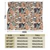 Retro Vintage Art Cute Dogs Blankets Super Soft Novelty Plush Throw Blanket ForCouch Bed Flannel Bedspread Bed Cover