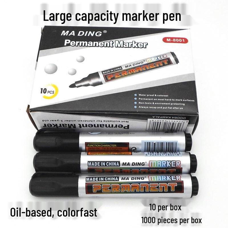 Large-Capacity Black Oil-Based Marker Pen 8001 for Logistics and Express Use, In Stock красный
