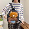Children's Cartoon Plush Backpack Large Capacity Cute Schoolbag Cute Bear Versatile Leisure Travel Backpack