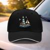 Nautical Lighthouse Sailboat Beach Baseball Cap Adjustable Polyester Classic Curved Brim Hat for Unisex