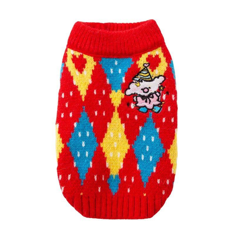 Warm Cartoon Knit Dog Cat Sweater Small Medium Pets Christmas New Holiday Outfit