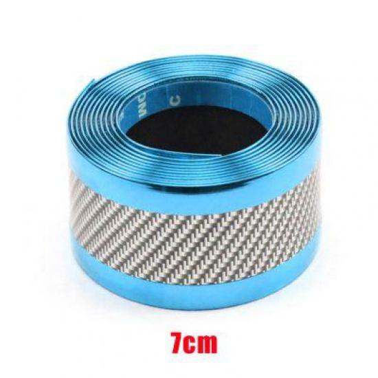 VÂNZARE Fibră de carbon Bandă de turnare din cauciuc Moale Negru Trim Bandă pentru bara de protecție DIY Protector pentru prag Protecție pentru margini Autocolante pentru mașină