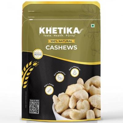 Khetika Caju Inteiro Premium 200g | Grau W320 | Frutas Secas, Kaju, Castanhas de Caju, Snacks Saudáveis, Kaju Crocante, Rico em Proteína, & Nutritivo
