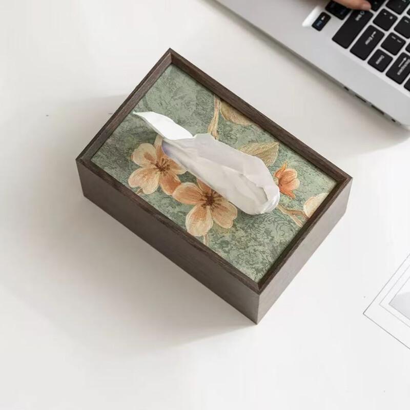 LIEI Wooden Tissue Box & Tea Table
