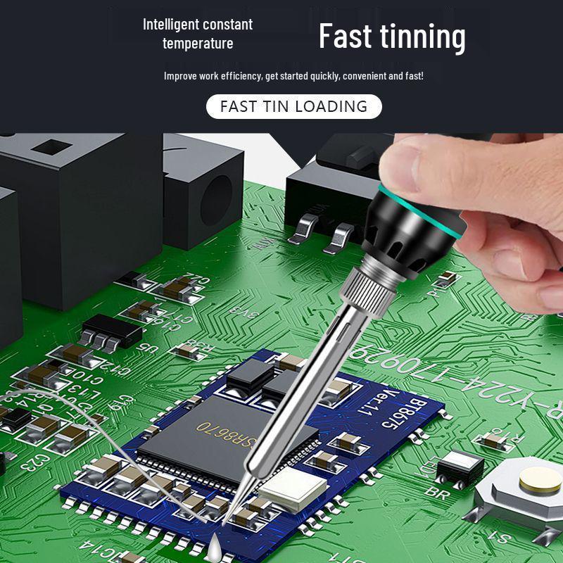 Professional 80W Adjustable Temperature Electric Soldering Iron - High Power Internal Heating for Repair & Household Welding