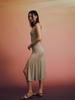 Renezmia Slit-Point Dress _ Light Gray