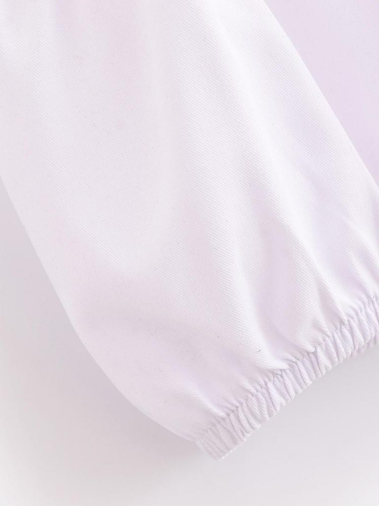 Spring 2025 Women's Fashion: European & American Style Poplin Short Top with Midi Skirt