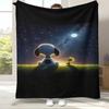 Cute Snoopy Dog Cartoon Flannel Blanket,Ultra Soft Warm Plush Throw for Home Bedroom Bed Sofa Cover Camping Picnic gift