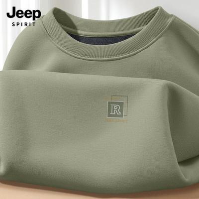 JEEP SPIRIT Men's Fleece Lined Crewneck Sweatshirt