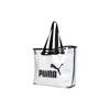 Puma Classic Logo Transparent Trendy Detachable Large Capacity Polyurethane Tote Shopping Bag Women Tote Bag White 076116-02